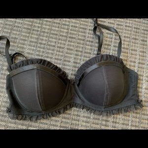 Black tulle bra 34D